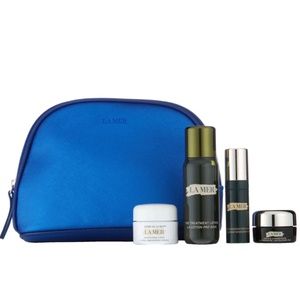 La Mer Creme Regenerating Serum Eye Concentrate Lotion Bag 5 Pc Gift Set NEW